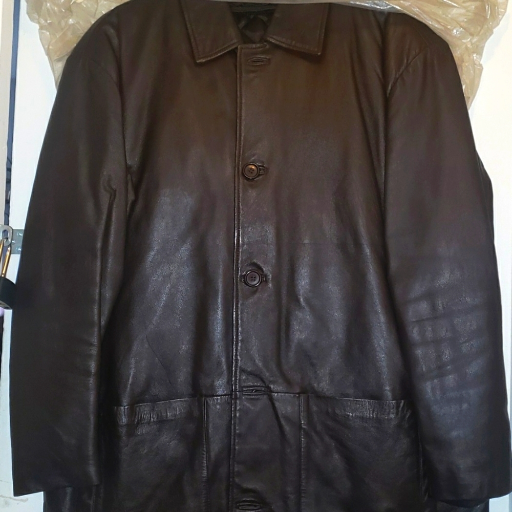 Man's Brown 100% Leather Coat